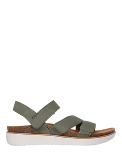 Skechers Lifted Comfort Strappy Sandals, Olive, Olive