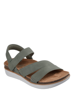 Skechers Lifted Comfort Strappy Sandals, Olive - view 2, Olive