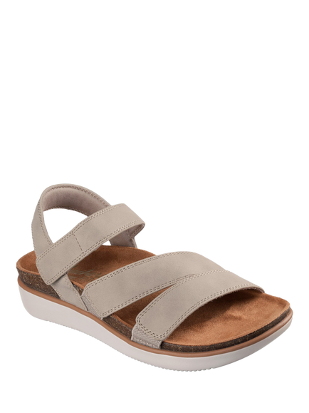 Skechers Lifted Comfort Strappy Sandals, Taupe - view 2, Taupe
