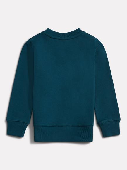 New Balance Kids' Graphic Print Crew Neck Sweatshirt - view 2, Medusa Green