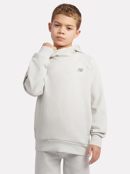 New Balance Kids' Tech Knit Hoodie, Grey, Grey