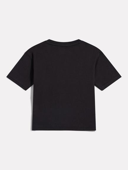 New Balance Kids' Cotton Logo Print T-Shirt, Caviar - view 2, Caviar
