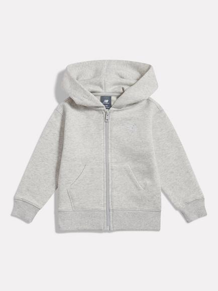 New Balance Kids' Full Zip Hoodie, Ash Heather