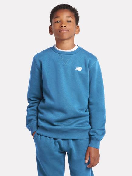 New Balance Kids' Pure Cotton Logo Sweatshirt, Heron Blue, Heron Blue
