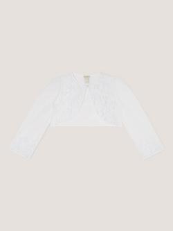 Monsoon Kids' Felicity Communion Cardigan, White, White