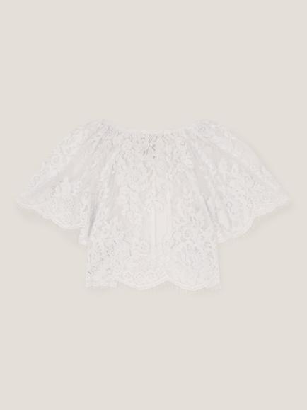 Monsoon Kids' Lola Lace Communion Cardigan, White - view 2, White