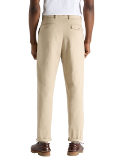 SPOKE Linen Hackneys Regular Thigh Relaxed Chinos - view 2, Khaki