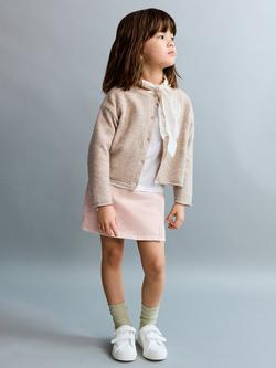 Mango Kids' Long Sleeve Button Front Cardigan, Taupe, Taupe