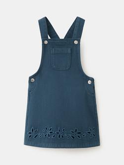 Mango Kids' Sleeveless Mini Pinafore Dress, Navy, Navy