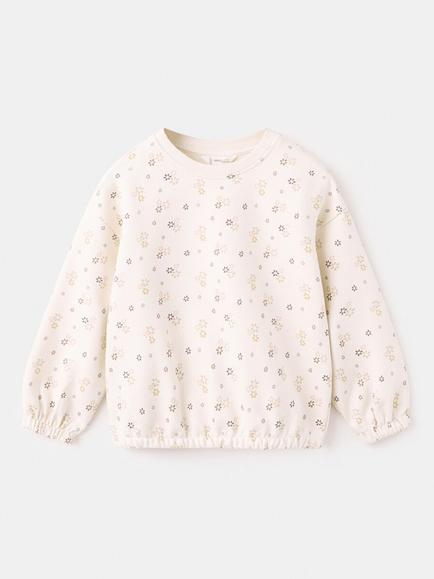 Mango Kids' Floral Sweatshirt, Raw, Raw