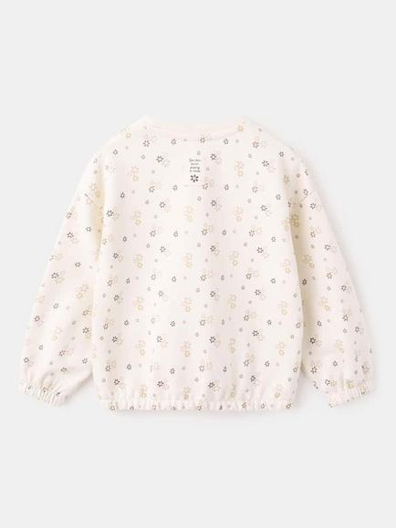 Mango Kids' Floral Sweatshirt, Raw - view 2, Raw