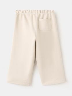 Mango Kids' Relaxed Wide Leg Joggers, Beige - view 2, Beige