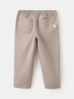 Mango Kids' Regular Drawstring Joggers, Brown - view 2, Brown