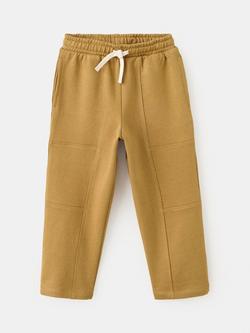 Mango Kids' Cotton Drawstring Joggers, Ochre, Ochre