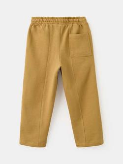 Mango Kids' Cotton Drawstring Joggers, Ochre - view 2, Ochre