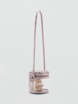 Mango Kids' Bunny Clear Crossbody Bag - view 2, Pale Pink