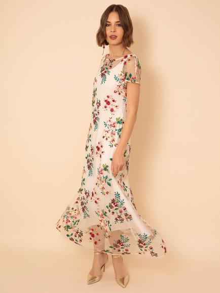 Alie Street Sasha Floral Overlay Maxi Dress, Blushing Blooms, Blushing Blooms