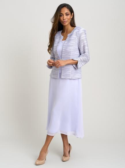 Gina Bacconi Page Jacket & Dress Set, Lilac
