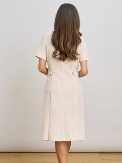 Gina Bacconi Nara Boucle Midi Dress, Blush - view 2, Blush