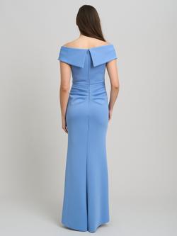 Gina Bacconi Victoria Ruched Maxi Dress, Blue - view 2, Blue