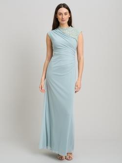 Gina Bacconi Carter Lace Detail Maxi Dress, Sage, Sage