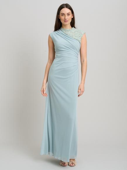 Gina Bacconi Carter Lace Detail Maxi Dress, Sage, Sage