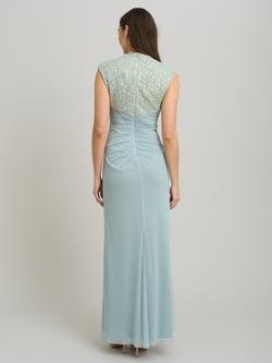 Gina Bacconi Carter Lace Detail Maxi Dress, Sage - view 2, Sage