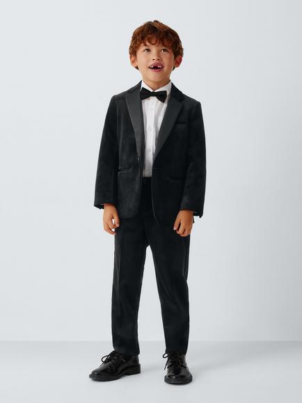 John Lewis Heirloom Collection Kids' Velvet Trousers, Black Velvet - view 2, Black Velvet
