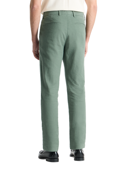 SPOKE Linen Blend Sharps Narrow Thigh Slim Chinos - view 2, Highland