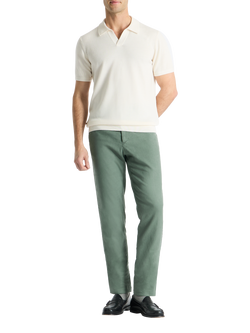 SPOKE Linen Sharps Regular Thigh Slim Chinos, Highland