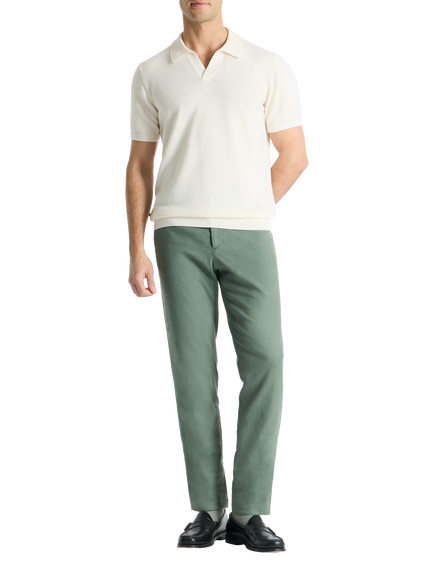 SPOKE Linen Sharps Regular Thigh Slim Chinos, Highland