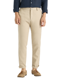 SPOKE Linen Sharps Wide Thigh Slim Chinos, Khaki