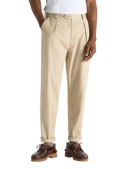 SPOKE Linen Hackneys Narrow Thigh Relaxed Chinos, Khaki