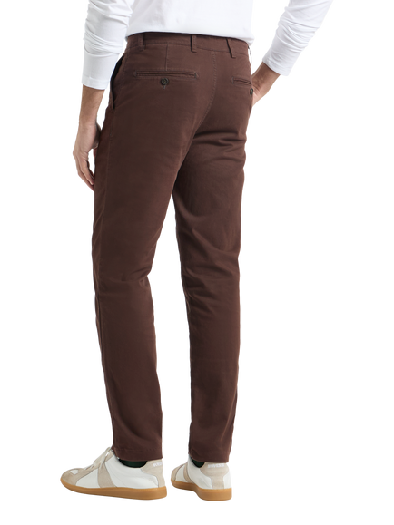 SPOKE Heroes Narrow Thigh Slim Chinos, Walnut - view 2, Walnut