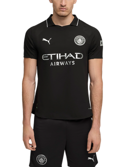 PUMA Manchester City 25/26 Authentic Away Jersey Top, Puma Black, Puma Black