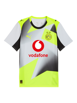 PUMA Men's Regular Fit Borussia Dortmund 25/26 Away Jersey Top, Silver Mist/Yellow - view 2, Silver Mist/Yellow