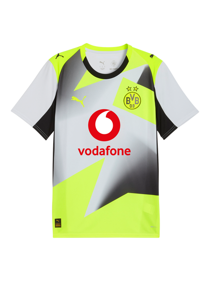 PUMA Men's Regular Fit Borussia Dortmund 25/26 Away Jersey Top, Silver Mist/Yellow - view 2, Silver Mist/Yellow