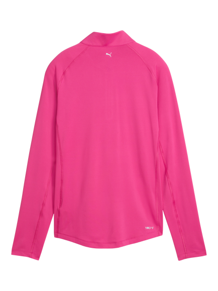 PUMA YOU-V Quarter Zip Golf Top - view 2, Pink Opal