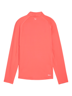 PUMA YOU-V Quarter Zip Golf Top - view 2, Peach Frost