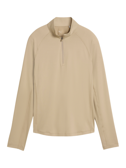 PUMA YOU-V Quarter Zip Golf Top, Ice Coffee
