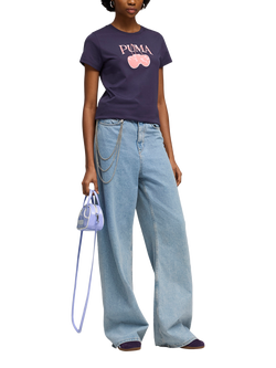 PUMA Cherry Graphic T-Shirt - view 2, Deep Plum