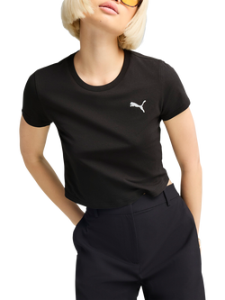 PUMA Logo Slim Fit Baby T-Shirt, Puma Black