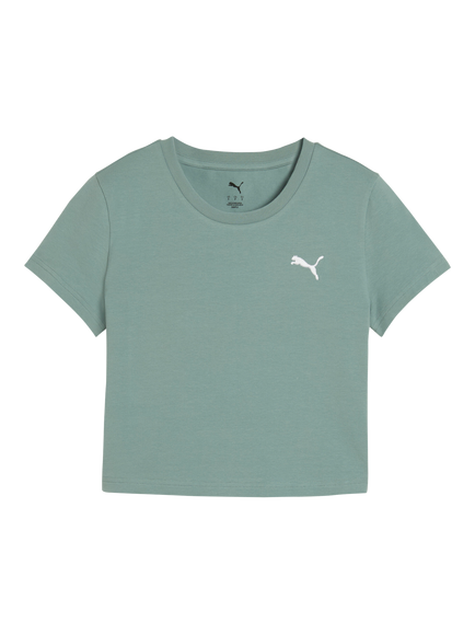 PUMA Logo Slim Fit Baby T-Shirt, Green Moon