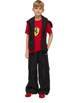 PUMA Kids' Scuderia Ferrari Shield Logo T-Shirt - view 2, Rosso Corsa