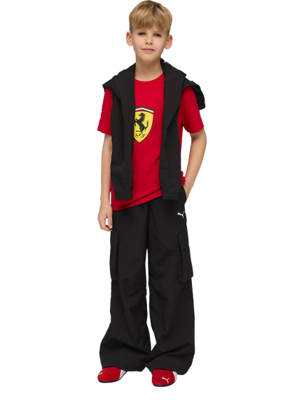 PUMA Kids' Scuderia Ferrari Shield Logo T-Shirt - view 2, Rosso Corsa