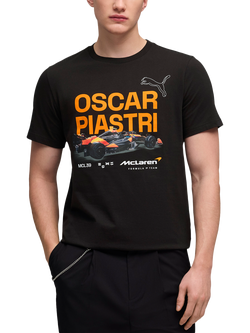 PUMA McLaren Racing Piastri Graphic T-Shirt, Puma Black, Puma Black