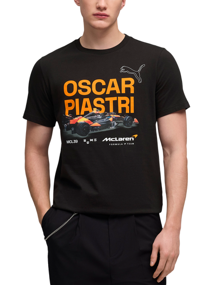 PUMA McLaren Racing Piastri Graphic T-Shirt, Puma Black, Puma Black