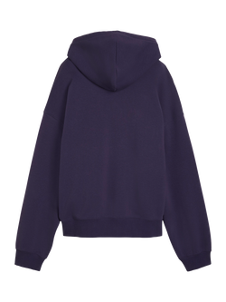 PUMA Wardrobe Essentials Logo Oversized Hoodie - view 2, Deep Plum