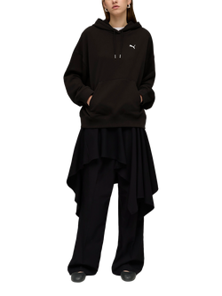 PUMA Wardrobe Essentials Logo Oversized Hoodie - view 2, Puma Black