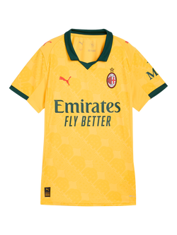 PUMA Women's Regular Fit AC Milan 25/26 Third Jersey Top, Yellow/Dark Myrtle - view 2, Yellow/Dark Myrtle